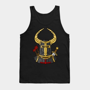 crusader helmet. medieval knight. Tank Top